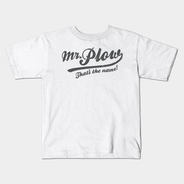 Mr. Plow (Black) Kids T-Shirt by winstongambro